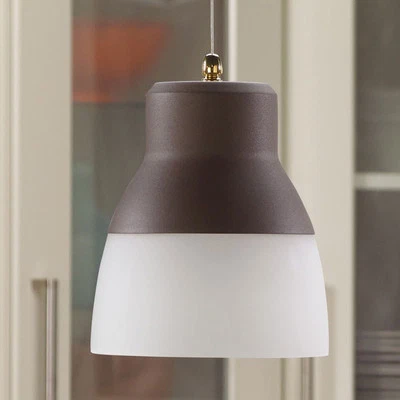 It's Exciting Lighting IEL-5891 Wireless LED Glass Hanging Pendant Light Bronze - Image 1 of 4