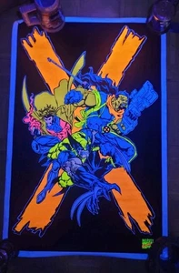 X-Men Funky Enterprises Marvel Poster Schwarzlicht Wolverine Bischof Gambit Filz 2 - Bild 1 von 24