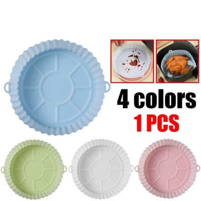 Air Fryer Silicone Soft Tray Liners Riutilizzabile Cottura Cestello Antiaderente - Immagine 1 di 4