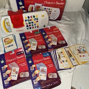 1995 Leap Frog Phonics Traveler Learning System w/ Box and 109 Cards TESTED - Picture 1 of 10