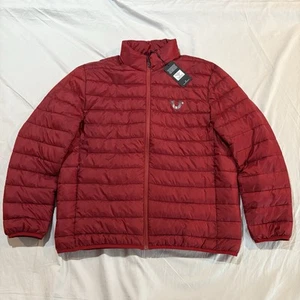 NWT True Religion Red Dahlia Puffer Jacket Men’s XL Light 105321 NEW - Picture 1 of 15