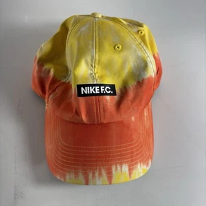 Nike F.C. Heritage 86 Baseballmütze orange und gelb verstellbarer Riemen zum Binden Würfel - Bild 1 von 6