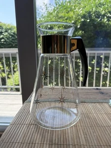 Vintage Pyrex Corning 1960s Atomic Star Burst 6 Cup Coffee Pot Carafe MCM - Picture 1 of 7