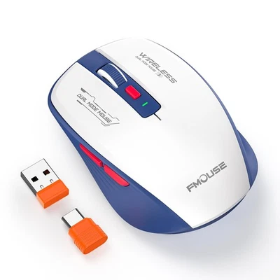 Bluetooth Mouse, Bluetooth 5.1 + 2.4GHz USB + USB-C Dongle, Wireless Mouse Tr... - Image 1 of 4