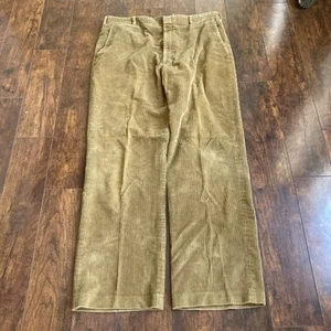 Lands End Corduroy Pants 37x32 Brown Vintage NWT Deadstock USA made - Picture 1 of 9