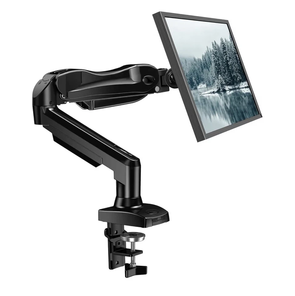 HUANUO Montaje de Monitor Único, Brazo de Monitor de Gas de 13 a 32 Pulgadas, Soporte Ajustable,... Foto 1 de 4