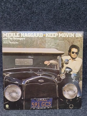 Vintage Merle Haggard & The Strangers LP Keep Movin' On Country Capitol 1975 - Image 1 of 4