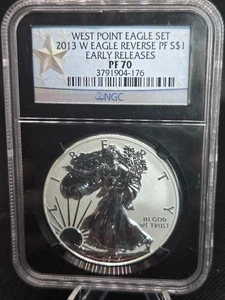 2013-W American Silver Eagle Two-Coin Set–NGC SP70/PF70–Early Release – Black - Picture 1 of 18
