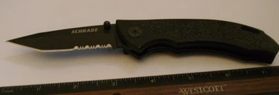 Cuchillo Schrade Tactical Tanto Liner Lock (3,1" negro semi dentado) SCH201TS Foto 1 de 4
