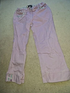 Girls Mini Boden cropped lilac jeans with adjustable waistband age 12 - Picture 1 of 3