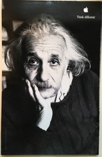 New 1998 Original Apple Think Different Poster Albert Einstein Size 11 x 17