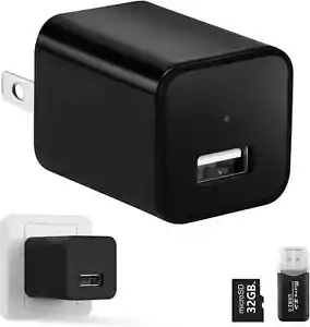 NEW No Audio Charger Camera - Video-Only 1080P Small with Motion Black... - Picture 1 of 6