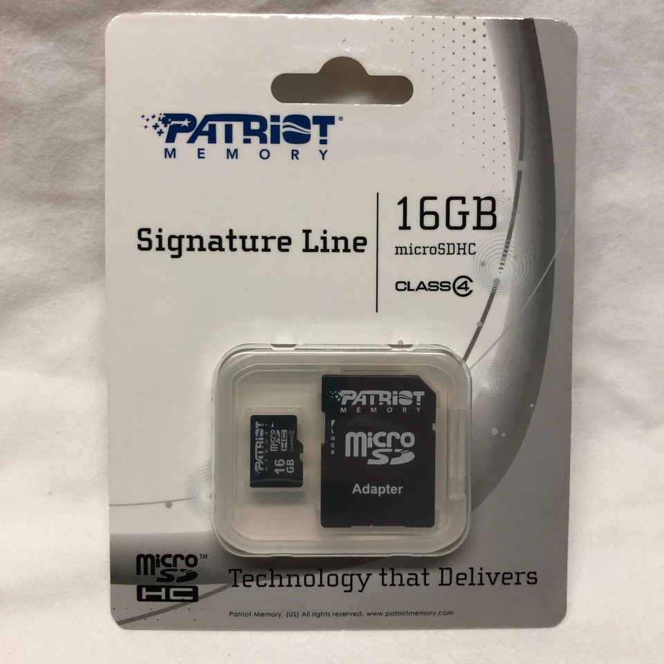 Patriot Memory Signature Line 16 GB Micro SDHC Class 4 with Adapter FAST SHIP - Image 1 of 2