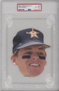 1990 Topps Heads Up! Craig Biggio #6 PSA 6 HOF