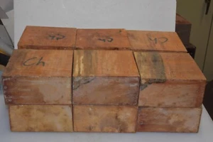 (6) 6x6x3 Black Cherry Bowl Blanks - Many spalted - Picture 1 of 6