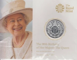 2016 Brilliant Uncirculated Fine Silver £20 Coin Pack Queens 90th Birthday - Picture 1 of 2