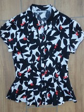 M&S Autograph Linen Fitted Blouse - size 8