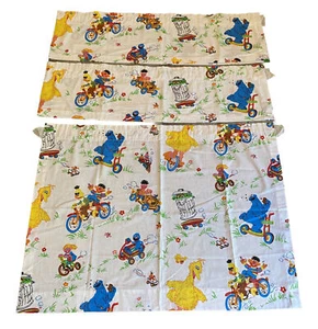 Vintage Sesame Street JC Penney Curtain Set 41”x30” Panel & 2 Valances 82”x11.5” - Picture 1 of 16