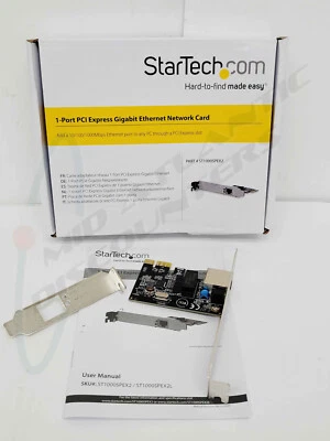 StarTech ST1000SPEX2L 1 Port PCI-Express Gigabit NIC Server Adapter Network Card - Image 1 of 2