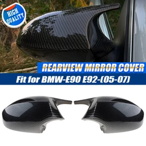 2pc M3 Style Carbon Fiber Side Mirror Cover Cap For BMW E81 E82 E88 E87 PRE-LCI - Foto 1 di 17