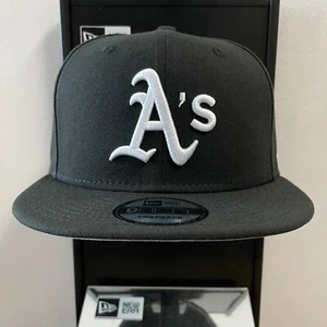 MLB - Oakland Athletics 9FIFTY Adjustable Snap-Back New Era Cap - Black - Picture 1 of 4