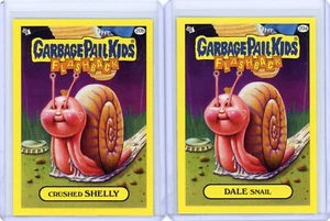 Garbage Pail Kids Flashback 3 DALE SNAIL & CRUSHED SHELLY 20A/B Base Stickers - Picture 1 of 1