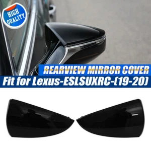 2x Black F SPORT design Side Mirror cover Caps for Lexus ES IS LS LC RC RCF UX - Picture 1 of 11