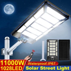 990000000000LM 11000W Watts Commercial Solar Street Light Outdoor Super Bright - Picture 1 of 24