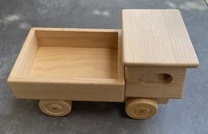 LKW Holz Spielzeug Lastwagen, von Hechtl Holzspielwaren, 35 cm lang, Massivholz - Bild 1 von 6