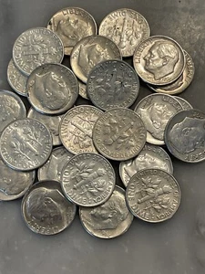 [Lot of 25] 1964 Roosevelt Dimes - ALL 1964 - 90% Silver CHOOSE # LOTS! - Picture 1 of 7