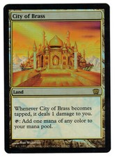 ► magic-style ◄ mtg-city of brass - 8th eighth edition english foil-good