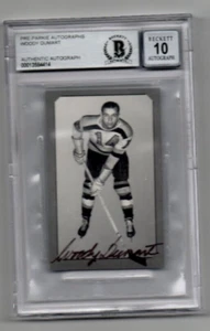 Woody Dumart Pre-Parkie Autographed Card /1000 BECKETT AUTO 10 - Picture 1 of 2