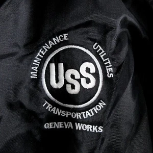 Vintage USS Steel Geneva Works Jacket Lined Snap Front Mens Size Medium USA Made - Picture 1 of 5