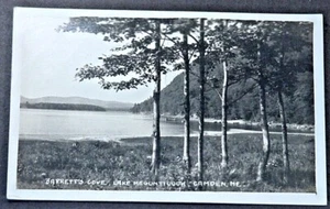 Camden ME Real Photo Postcard View of Barrett's Cove Lake Megunticook SHIPS FREE - Picture 1 of 2