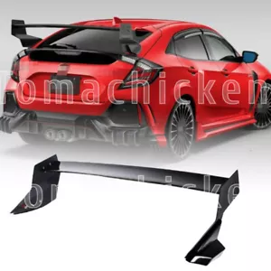 ALERÓN ESTILO M PARA CIVIC FK7 FK4 FK8 2017-2021 HATCHBACK 5 PUERTAS NEGRO BRILLANTE - Imagen 1 de 7