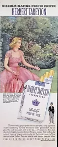 VINTAGE 1950s Print Ad ~ Herbert Tareyton Cigarettes ~ Cork Tip Modern Size - Picture 1 of 1
