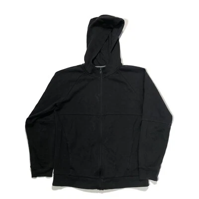 Chaqueta con capucha polar negra con cremallera talla completa XL Athletic Works para mujer Foto 1 de 4