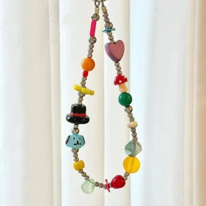 Cute Top Hat Puppy Love Beads Phone Strap Charm Chain Mobile Phone Lanyard - Zdjęcie 1 z 8