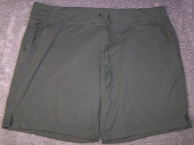 Pantalones Cortos Athletic Works XL 38X8 Verde Oliva Bolsillos Cordón Poliéster Pull On Foto 1 de 4