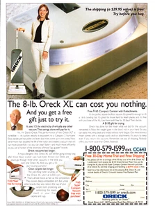 Oreck Vacuum Cleaner New Orleans LA Free Trial and Gift Vintage Print Ad 2003 - Picture 1 of 4
