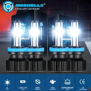 Combo de faros LED H9 H11 6 lados haz alto/bajo 6000 k para Toyota Tacoma 2016-2024 - Imagen 1 de 16