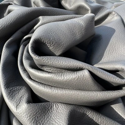 Brazilian Medium Grey Upholstery Leather Hide Whole Cow Approx. 55 Square Feet - Image 1 of 4