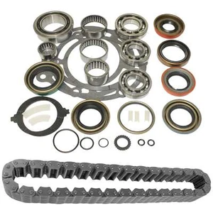 1987-94 Jeep NP231J Transfer Case Rebuild Kit w/ Bearings Gasket Seal Borg Chain - Foto 1 di 3