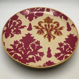 Tracy Reese New York Neiman Marcus 2 Gold Trimmed Dessert/Salad Plates - Picture 1 of 3