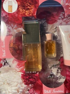 Vintage WHITE SHOULDERS Gift Set COLOGNE SPRAY, PARFUM & BODY LOTION NOS - Picture 1 of 11