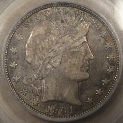 1901-O Barber Half Dollar 50c PCGS Certified VF35 CAC - Image 1 of 4