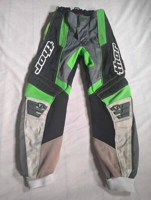 Thor MX Phase Motocross Motorcycle Kids Size 22 GREEN / BLACK Pants - Image 1 of 4