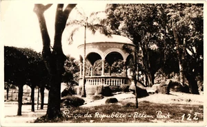 Real Photo Praca de Republica Park in Belem Para Brazil Postcard - Picture 1 of 2