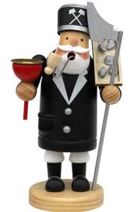 Räucherfigur BERGMANN mit Kerzenhalter Räuchermännchen Räuchermann Glück Auf! - Bild 1 von 1