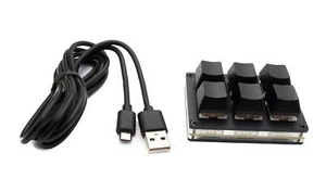 PCsensor USB HID Mini klawiatura 6 przycisków programowalna mechaniczna RGB LED PC - Zdjęcie 1 z 4